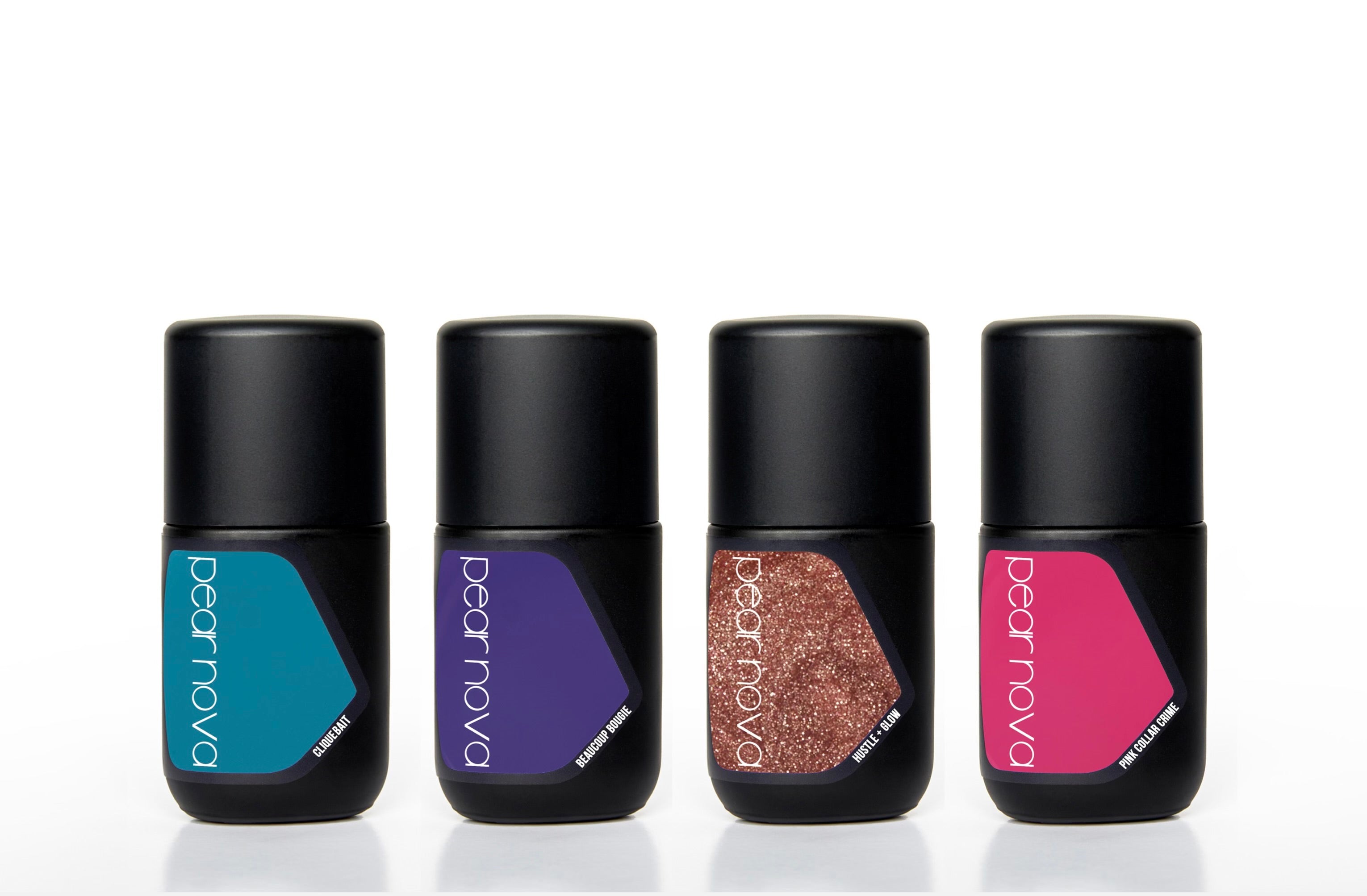 4 bottles of nail lacquer in the high rollers collection