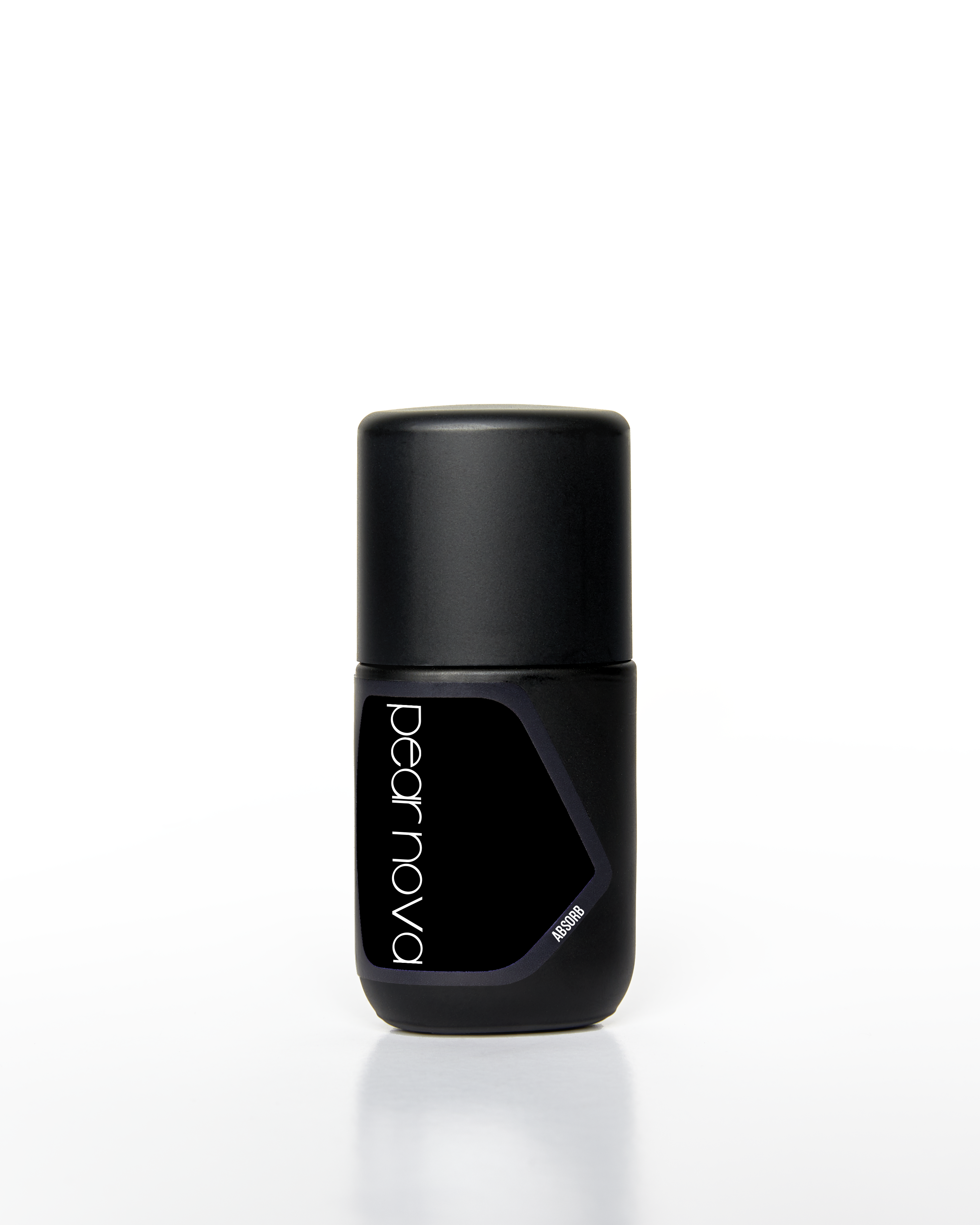 bottle of pear nova absorb black nail polish